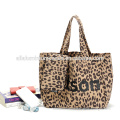 Organic leopard print cotton tote bag/cotton bag for coloring